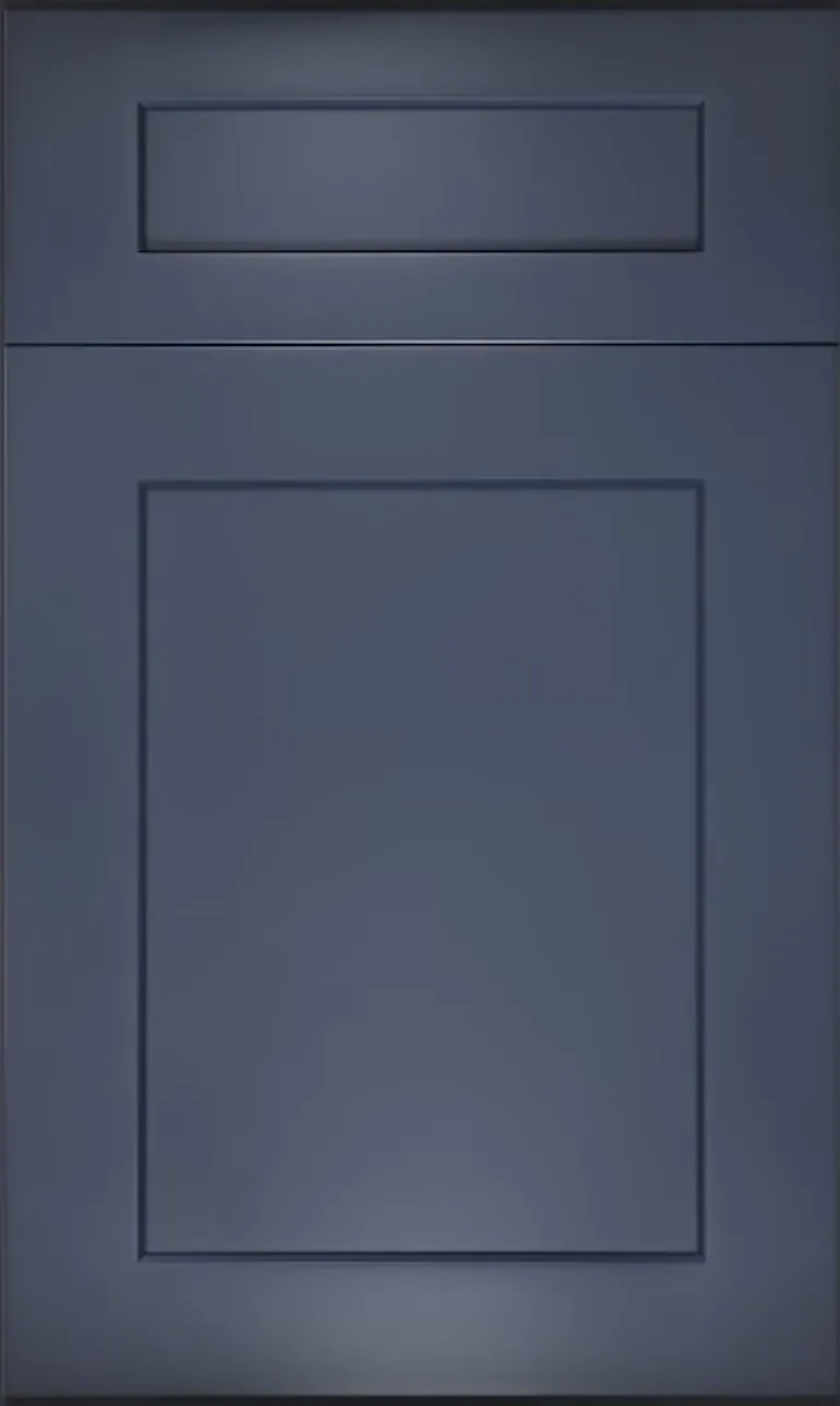 Signature Blue Shaker cabinet